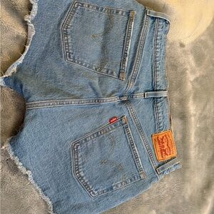 Levi's Light Blue Denim Cutoff Shorts